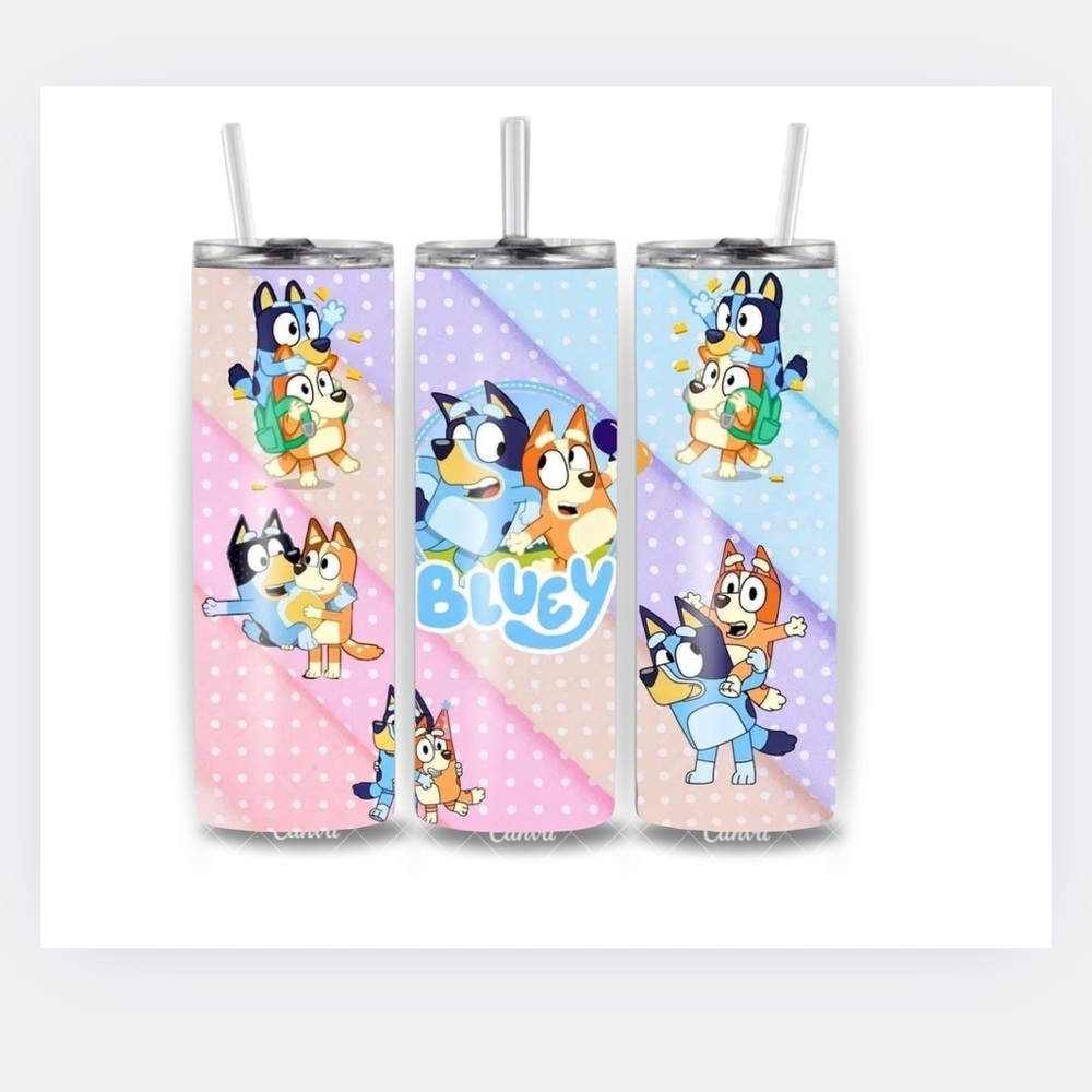 Bluey Character Tumbler One Tumbler 20 Oz Stainless Steel